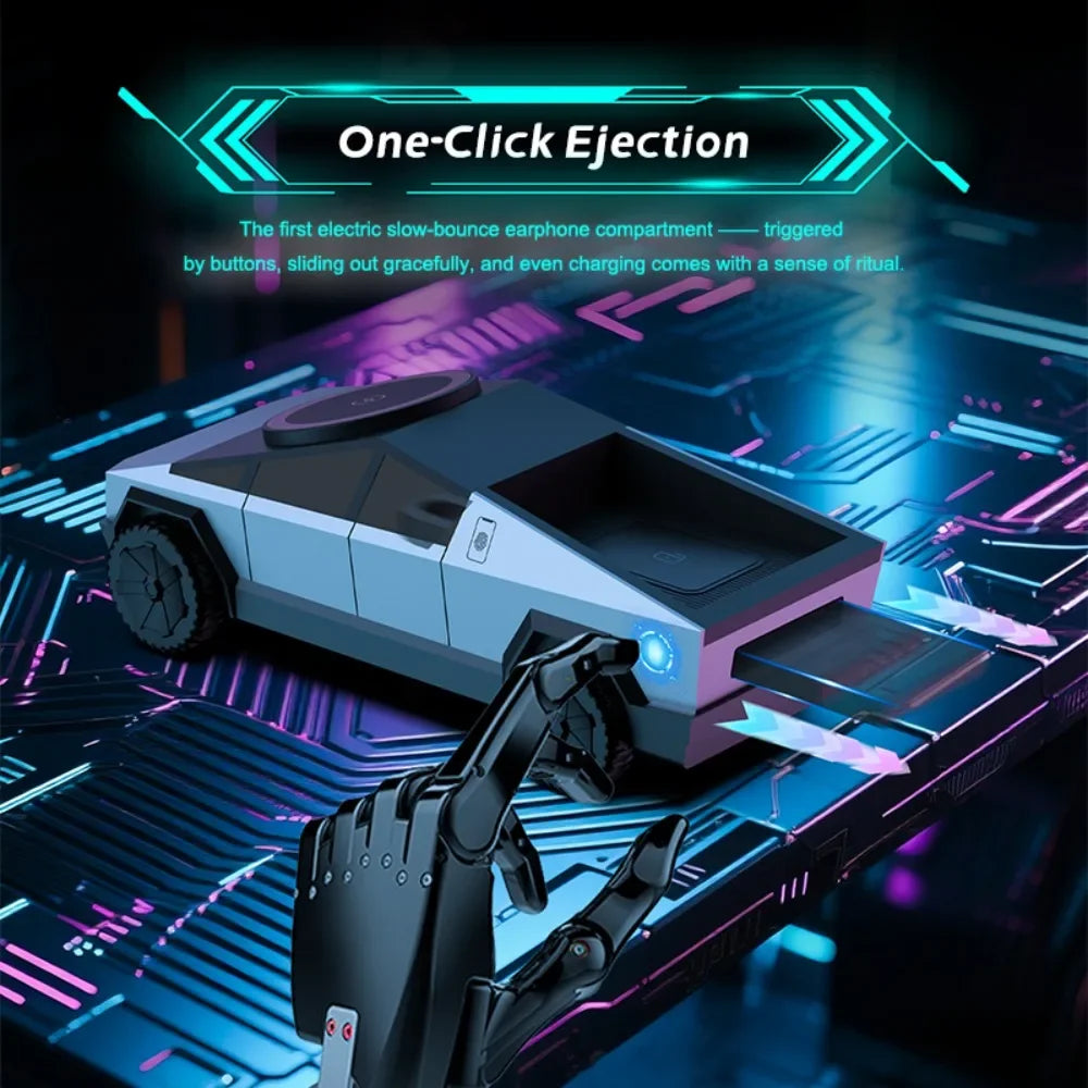 Desktop Cybertruck 3 in 1 Magnetic Fast Wireless Charger Phone Stand for Iphone 16 15 Pro Max, Apple & Samsung Watch Airpods Pro