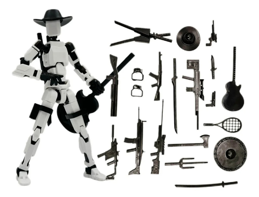3D Printed Toy Model Lucky13 War Sandbox Action Figure Dummy T13 Toy Doll Robot Assembly Model Decoration Desktop Decoration