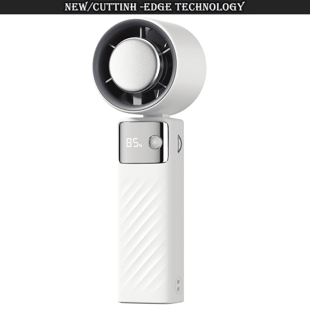 Cutting-Edge Tech with 199 Speed Cooling Portable Small Fan&Handheld Fan,Foldable Desktop Fan,4000Mah, USB Rechargeable and Quiet Personal Fan for Home, Office, Travel & Outdoor Use (White)