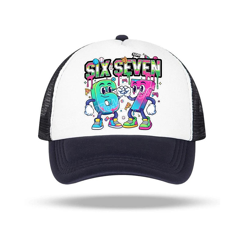 Steal a Brainrot 67 Baseball Cap Anime Character Print Sun Hat Child Adults Adjustable Peaked Caps Summer Casual Hats Xmas Gifts